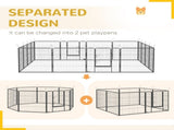 16 Panels Heavy Duty Puppy Playpen, for Small and Medium Dogs, Indoor and Outdoor Use - Grey T3398P376297