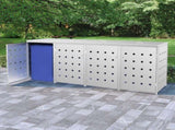 145382 Quadruple Wheelie Bin Shed 240 L Stainless Steel