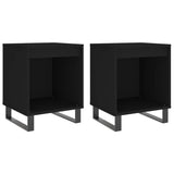 Bedside Cabinets 2 pcs Black 40x35x50 cm Engineered Wood 830735