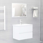 ZNTS Bathroom Furniture Set White Engineered Wood 3071675