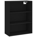Highboard Black 69.5x32.5x180 cm Engineered Wood 3189566