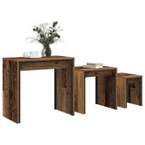 Coffee Table 3 pcs Old Wood Engineered wood 883534
