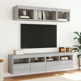 TV Wall Cabinet with LED Lights Grey Sonoma 80x30x40 cm 837207