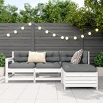 4 Piece Garden Sofa Set White Solid Wood Pine 3250777