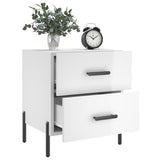 Bedside Cabinets 2 pcs High Gloss White 40x35x47.5 cm Engineered Wood 827329