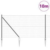 Welded Wire Fence with Spikes 10 x 1 m PVC-Coated Steel 3350645