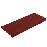Stair Mats Self-adhesive 15 pcs 65x24.5x3.5 cm Red 343480