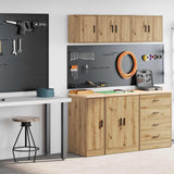 Garage Cabinets 2 pcs Artisan Oak Engineered Wood 3328295