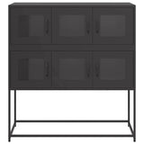 ZNTS Sideboard Black 100.5x39x107 cm Cold-rolled Steel 853422