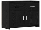 Sideboard Black Oak 75 x 36 x 80 cm Engineered Wood 8011116