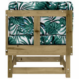Corner Sofas with Cushions 2 pcs Impregnated Wood Pine 825456