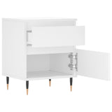 Bedside Cabinet White 40x35x50 cm Engineered Wood 830652