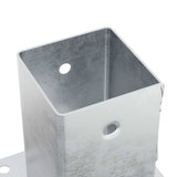 Post Bases Square 12 pcs Silver 91x91 mm Galvanised Steel 42000011