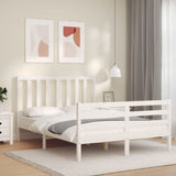 Bed Frame without Mattress White 140x200 cm Solid Wood Pine 3193857