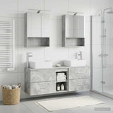Bathroom Furniture Set 5 pcs Concrete Grey 3406842