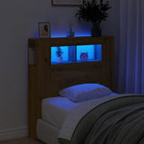 LED Headboard Artisan Oak 100x18.5x103.5 cm Engineered Wood 857683