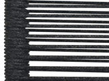 7 Piece Garden Dining Set Black Cotton Rope and Steel 3156541
