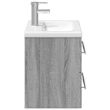 Bathroom Sink Cabinet with Built-in Basin Grey Sonoma 3278774