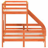 Bunk Bed without Mattress 90x200/140x200 cm Wax Brown Solid Wood 3207176