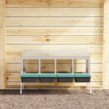 Chicken Nesting Box 4 Compartments with Legs Galvanised Steel 4104897