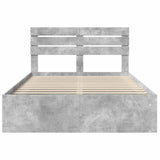 Bed Frame with Headboard Concerte 140 x 190 cm Solid Pine Wood 3411418