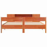 Bookcase Bed without Mattress Wax Brown 180x200 cm Super King Solid Wood Pine 3322941
