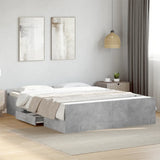 Bed Frame with Drawers without Mattress Concrete Grey 150x200 cm King Size 3280289