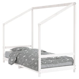 Kids Bed Frame White 90x200 cm Solid Wood Pine 835704