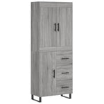 Highboard Grey Sonoma 69.5x34x180 cm Engineered Wood 3199839
