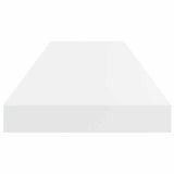 Floating Wall Shelves 2 pcs High Gloss White 80x23.5x3.8 cm MDF 323752