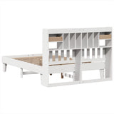 Bed Frame without Mattress White 140x190 cm Solid Wood Pine 3308856