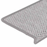 ZNTS Stair Mats Self-adhesive Sisal-Look 30 pcs 65x21x4 cm Platina 3365882