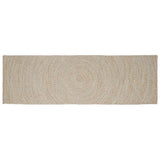 Area Rugs Natural and White 80 x 300 cm Jute 42010600