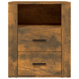 Bedside Cabinet Smoked Oak 50x36x60 cm Engineered Wood 816733