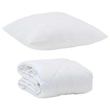Duvet with Pillow 2 pcs White Microfiber 3376613