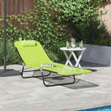 Folding Sun Lounger Folding Green 182 x 55 x 85.5 cm Textilene 42003155