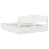 Bed Frame with Headboard White 180 x 200 cm Engineered Wood 3413159