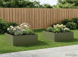Garden Planter 2 pcs Olive Green 100 x 100 x 40 cm 8005127