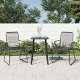 Garden Chair Set of 2 Black 312173