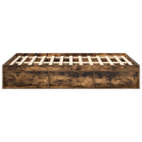 Bed Frame without Mattress Smoked Oak 120x200 cm 3203856