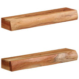 Wall Shelves 2 pcs 60x17x8 cm Solid Wood Acacia 373630