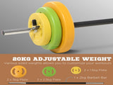 20kg Barbell Weights Set, Adjustable Weights with Non-slip Handle, for Women and Men Home Gym T3398P376816