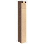 Slim Storage Cabinet Brown Oak 30x42.5x225 cm Engineered Wood 3281265