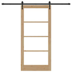 Sliding Door Manual ORKDAL Brown 93 x 202 cm Wood and metal 3332483
