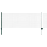 Welded Wire Fence with Posts 10 x 0.8 m PVC-Coated Steel Green 3336442