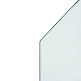 Fireplace Glass Plate Hexagon 100x60 cm 324136