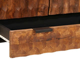 Highboard Acacia Brown Finish 60 x 33 x 100 cm Solid Mango Wood 4017930