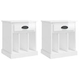 Bedside Cabinets 2 pcs High Gloss White 43x36x50 cm 816349