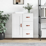 Sideboard High Gloss White 69.5x34x90 cm Engineered Wood 830230