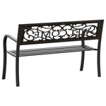 Garden Bench 125 cm Steel Black 317133